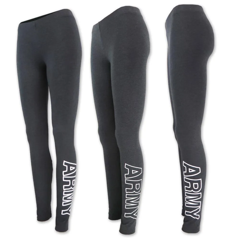 Army Ladies Love 'Em Longer Leggings (Charcoal)