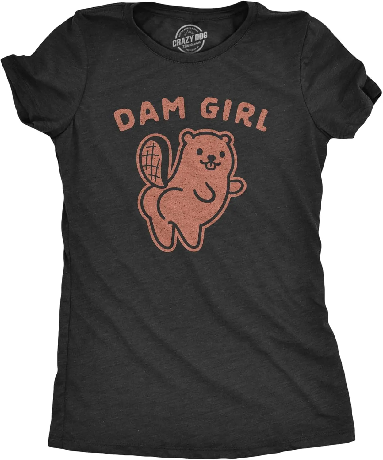 Crazy Dog Womens Funny Animal T Shirts Cute and Sarcastic Nature Camping Tees for Women