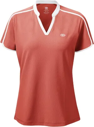 MoFiz Womens Golf Polo Shirts V Neck Athletic Tops Short Sleeve Activewear T-Shirts