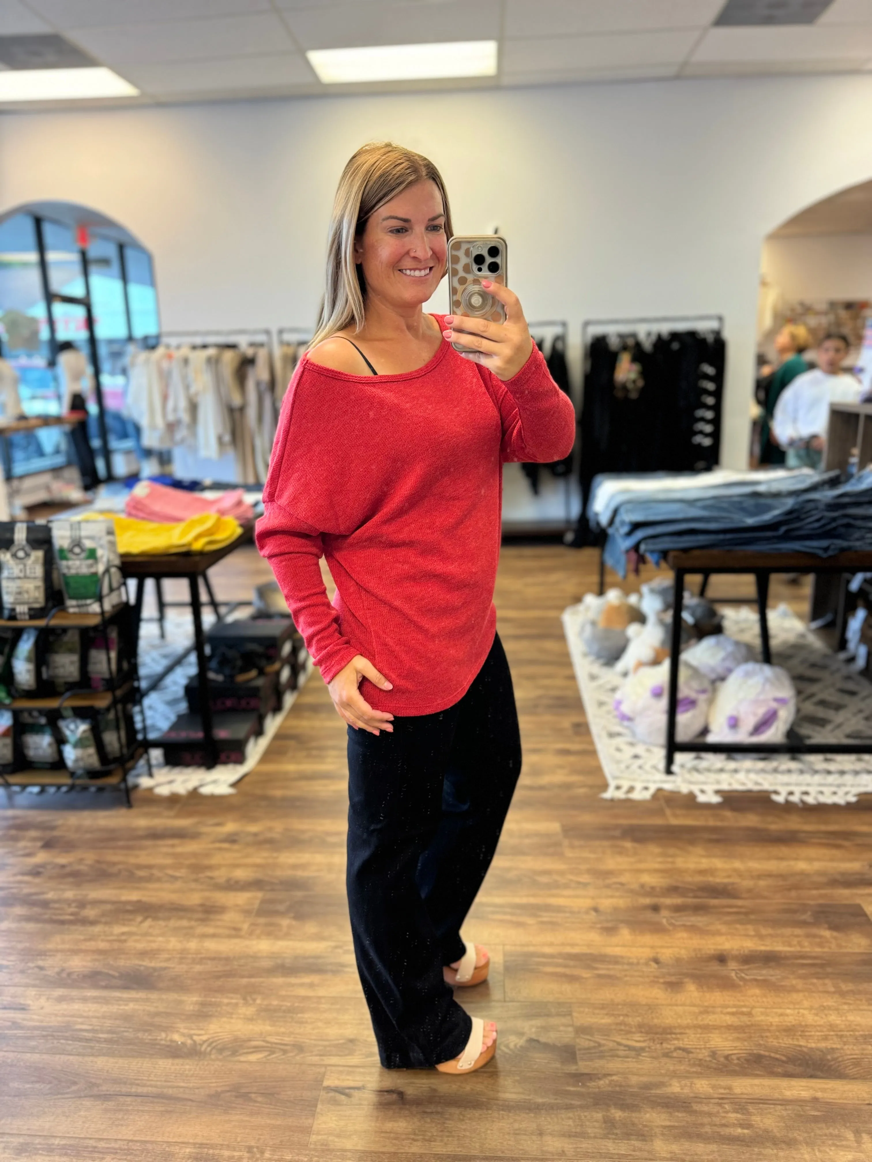 Tracie - Long Sleeve Dolman Top