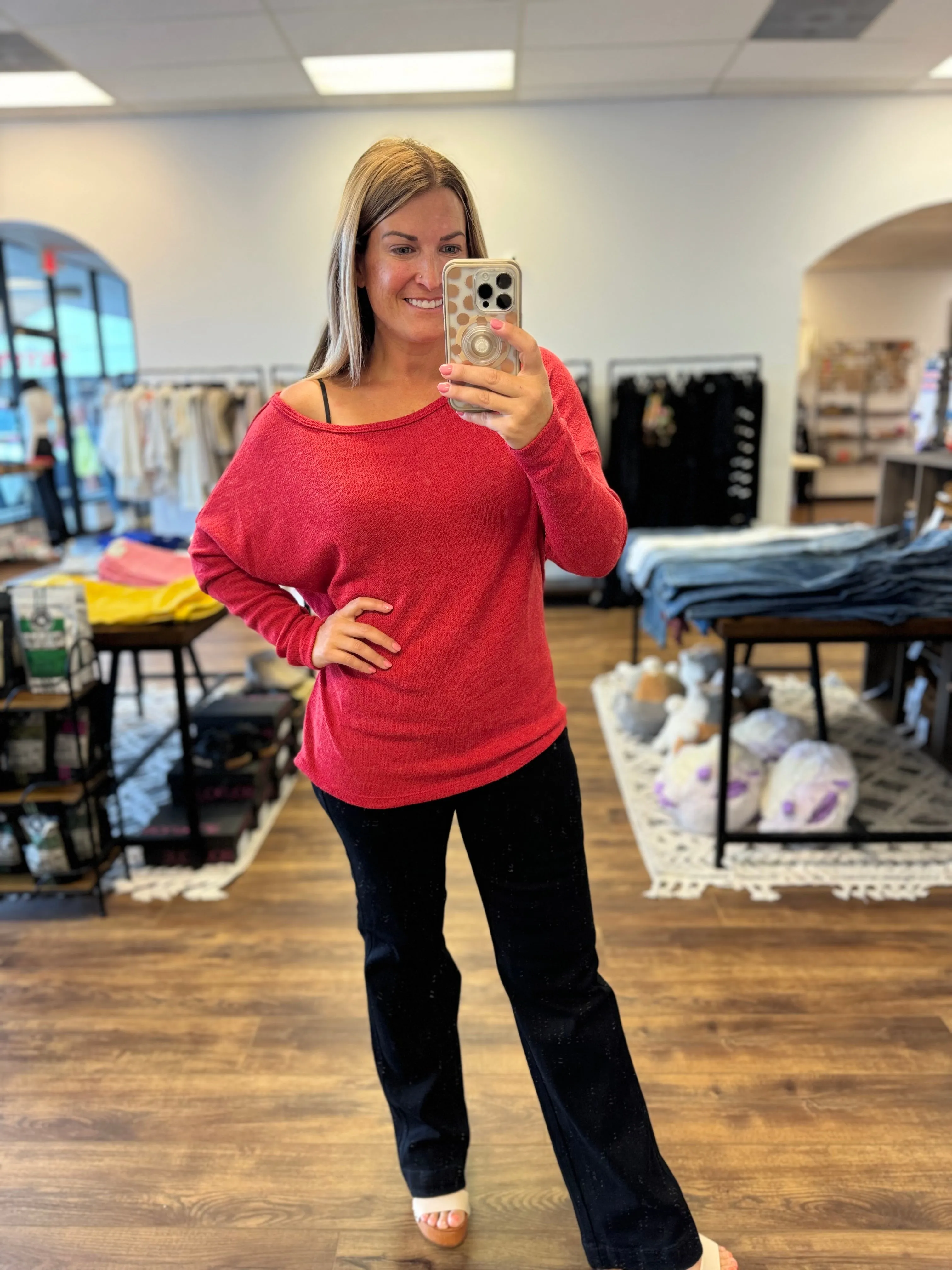 Tracie - Long Sleeve Dolman Top